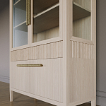 Витрина Primo со стеклянными фасадами и буфетом шпон Светлый дуб варинант исполнения - 6 | Loft Concept в Брянске