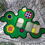 Дизайнерское разноцветное кресло на металлическом каркасе с подставкой для ног Poltronova Plasma Armchair варинант исполнения - 16 | Loft Concept в Брянске