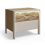 Тумба 2 ящика с подсветкой на рельефном фасаде Warm Industrial варинант исполнения - 8 | Loft Concept в Брянске