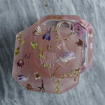 Шкатулка из эпоксидной смолы с цветами розовая Epoxy Resin Square Box Pink варинант исполнения - 6 | Loft Concept в Брянске