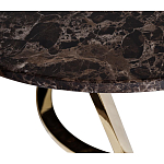 Стол журнальный коричневый на золотом основании Symphony of the Earth варинант исполнения - 1 | Loft Concept в Брянске