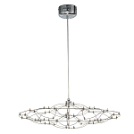 Люстра подвесная с тонкой металлической конструкцией цвета хром Quasar варинант исполнения - 1 | Loft Concept в Брянске