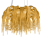 Люстра подвесная круглая с изогнутыми металлическими дугами и ниспадающими цепочками 65 см Atlantis Chain варинант исполнения - 7 | Loft Concept в Брянске