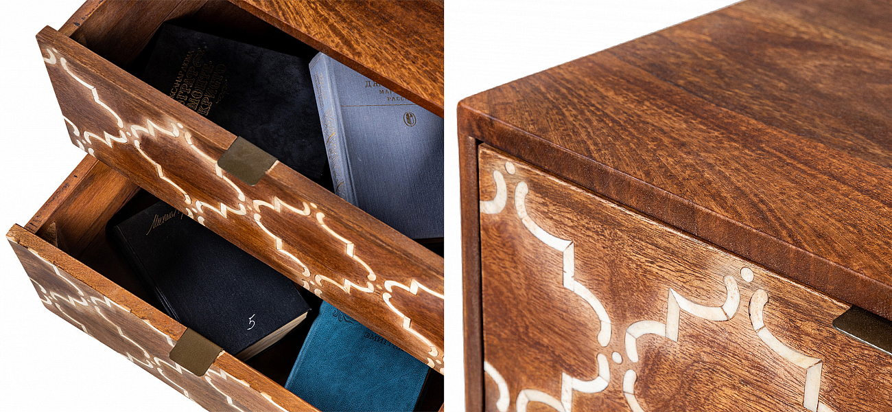Тумба из натурального дерева Bone Inlay Тумба из натурального дерева Bone Inlay - Loft-Concept в Брянске
