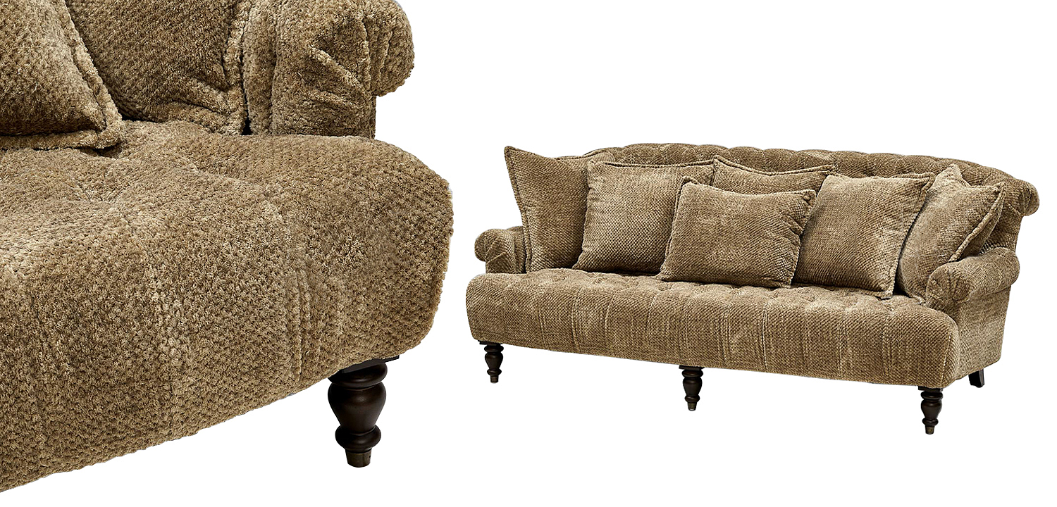 Диван с подушками Gould Sofa Коричневый Диван с подушками Gould Sofa Коричневый - Loft-Concept в Брянске