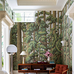 Обои ручная роспись Redwoods Sequoia on Sterling Silver gilded paper варинант исполнения - 1 | Loft Concept в Брянске