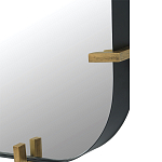 Зеркало настенное в черной металлической раме Mirror Cardinal варинант исполнения - 2 | Loft Concept в Брянске