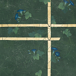 Обои ручная роспись Morning Glory Original colourway on Edo Green painted Xuan paper варинант исполнения - 2 | Loft Concept в Брянске