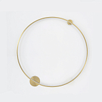 Бра светодиодное круглой формы с рамкой цвета латунь Ring Horizontal варинант исполнения - 1 | Loft Concept в Брянске