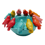 Декоративное дизайнерское блюдо разноцветные попугаи  варинант исполнения - 1 | Loft Concept в Брянске