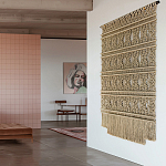 Панно на стену плетеное Макраме бежевый цвет  варинант исполнения - 4 | Loft Concept в Брянске