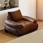 Кресло кожаное с деревянным каркасом Medieval Furniture варинант исполнения - 1 | Loft Concept в Брянске