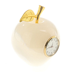 Часы настольные в виде яблока из натурального камня Оникс Stone Clock варинант исполнения - 4 | Loft Concept в Брянске