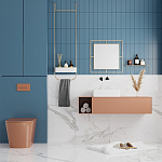 Настенное зеркало квадратной формы в металлической раме золотого цвета CORNER MIRROR GOLD варинант исполнения - 2 | Loft Concept в Брянске