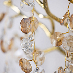 Бра золотого цвета с ветвями и прозрачными хрустальнымих подвесками Droplet Chandelier варинант исполнения - 4 | Loft Concept в Брянске