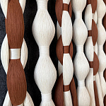 Дизайнерский Декор на стену с кисточками из хлопковых нитей wall panel Thread brushes варинант исполнения - 3 | Loft Concept в Брянске