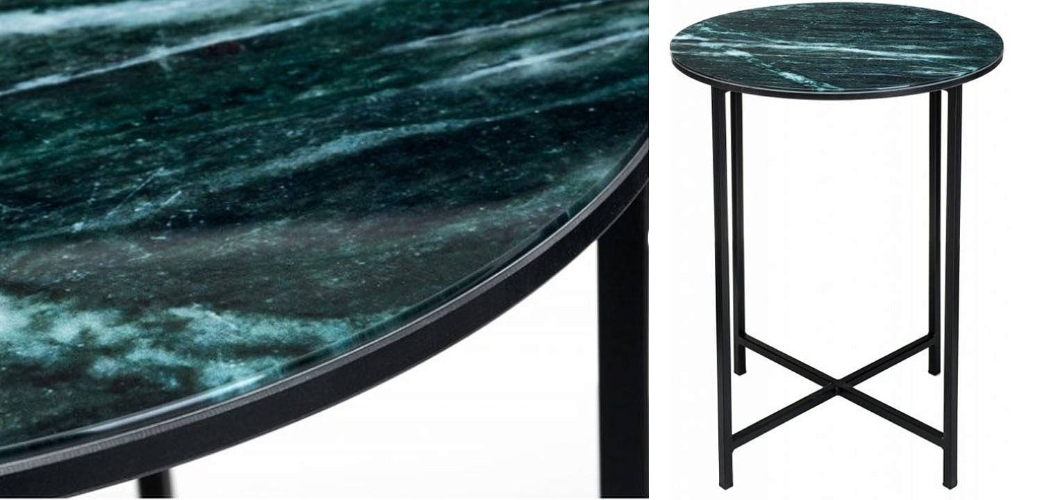Приставной стол Zermatt Side Table round malachite Приставной стол Zermatt Side Table round malachite - Loft-Concept в Брянске