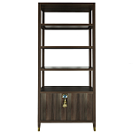 Стеллаж со стеклянными полками Elsa Dreams Walnut варинант исполнения - 7 | Loft Concept в Брянске