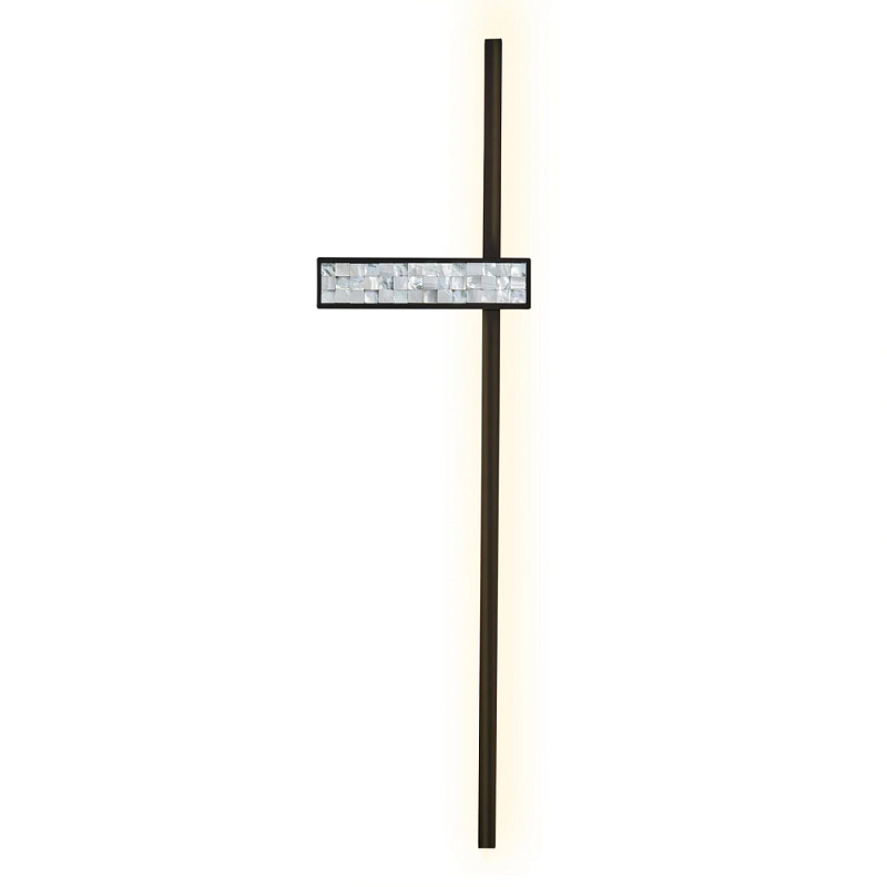 Бра с декором из перламутровой морской ракушки Touch of Marine Charm Черный Перламутровый в Брянске | Loft Concept 