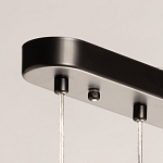 Люстра с 3-мя плафонами волнообразной формы цвета янтарь и 2-мя прозрачными шарообразными плафонами Lucid Rain  варинант исполнения - 10 | Loft Concept в Брянске