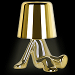 Настольная лампа фигурная золотого цвета с гладким абажуром Высота 17 см Sophia варинант исполнения - 3 | Loft Concept в Брянске