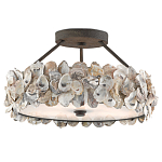 Потолочный светильник круглый с абажуром из устричных раковин Sea Ravens варинант исполнения - 2 | Loft Concept в Брянске