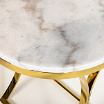 Кофейный столик на подстолье золотого цвета Noelle варинант исполнения - 4 | Loft Concept в Брянске