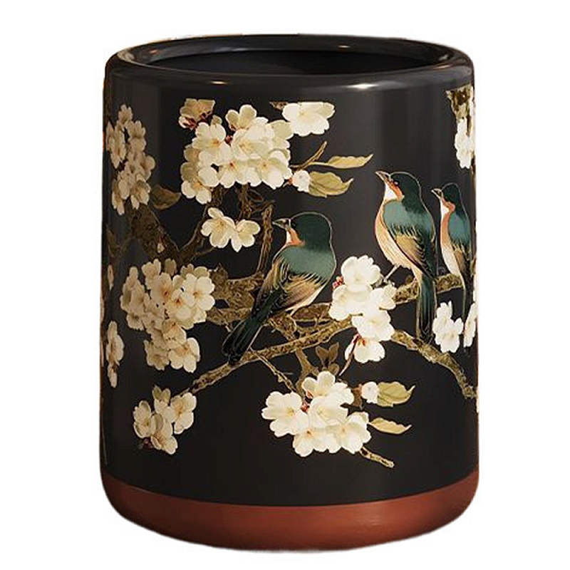 Мусорное ведро в китайском стиле Flower Trash Can Мульти Мусорное ведро в китайском стиле Flower Trash Can Мульти в Брянске | Loft Concept