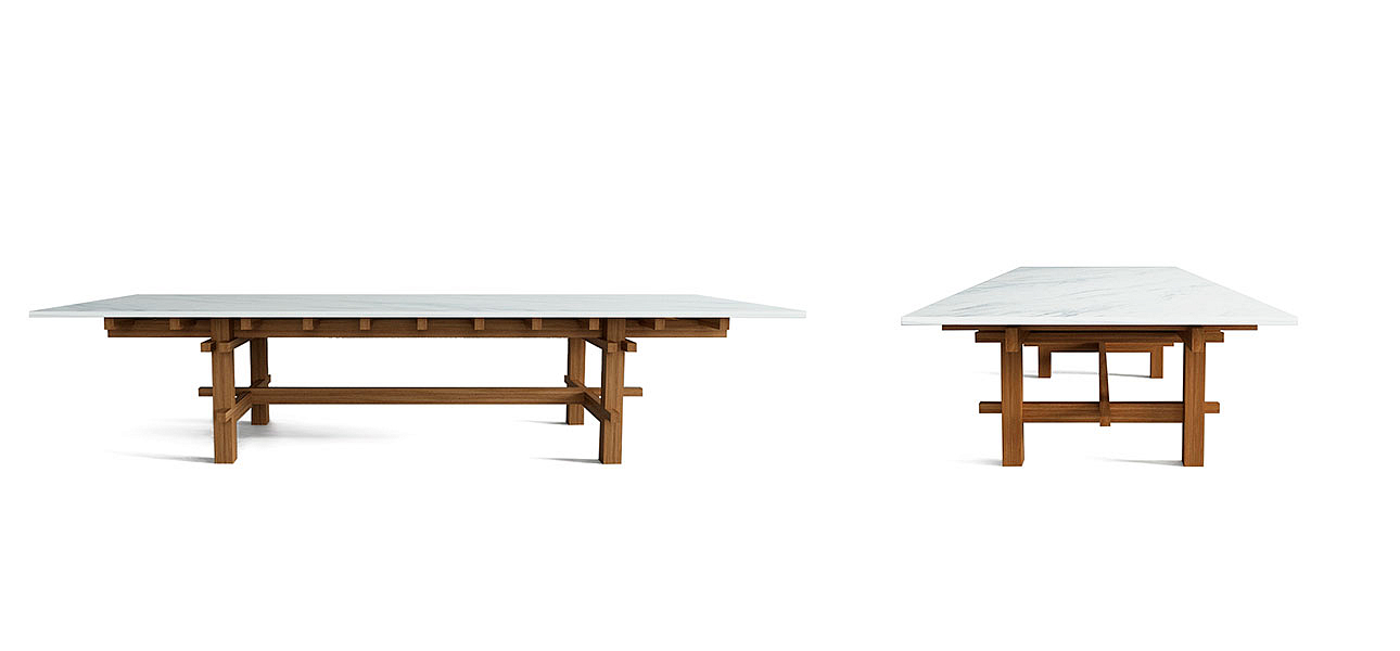 Журнальный стол из дерева с каменной столешницей Minka Table Журнальный стол из дерева с каменной столешницей Minka Table - Loft-Concept в Брянске