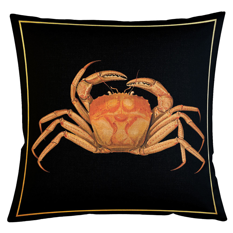 Декоративная подушка Crab Бежевый Черный в Брянске | Loft Concept 