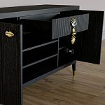 Комод-буфет Elsa Dreams Black с открытыми полками   варинант исполнения - 1 | Loft Concept в Брянске