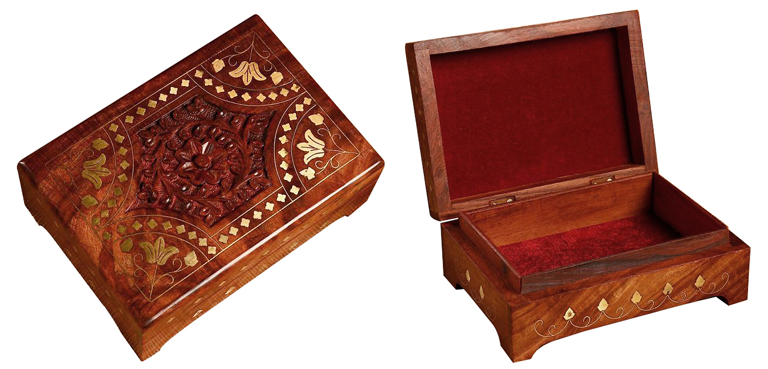 Шкатулка Fulari Indian Inlay Box Шкатулка Fulari Indian Inlay Box - Loft-Concept в Брянске