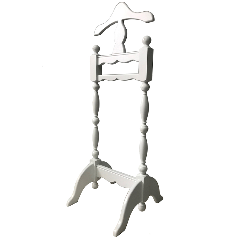 Напольная деревянная вешалка с плечиками Wooden Floor Hanger with Hangers Provence Белый Напольная деревянная вешалка с плечиками Wooden Floor Hanger with Hangers Provence Белый в Брянске | Loft Concept