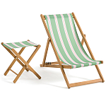 Шезлонг из акации и ткани Argentina варинант исполнения - 7 | Loft Concept в Брянске