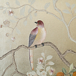 Обои ручная роспись Temple Newsam White Gold gilded silk варинант исполнения - 5 | Loft Concept в Брянске