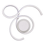 Бра белого цвета с изогнутыми световыми линиями и круглым основанием Luke Lampco Tracer Lamp варинант исполнения - 1 | Loft Concept в Брянске