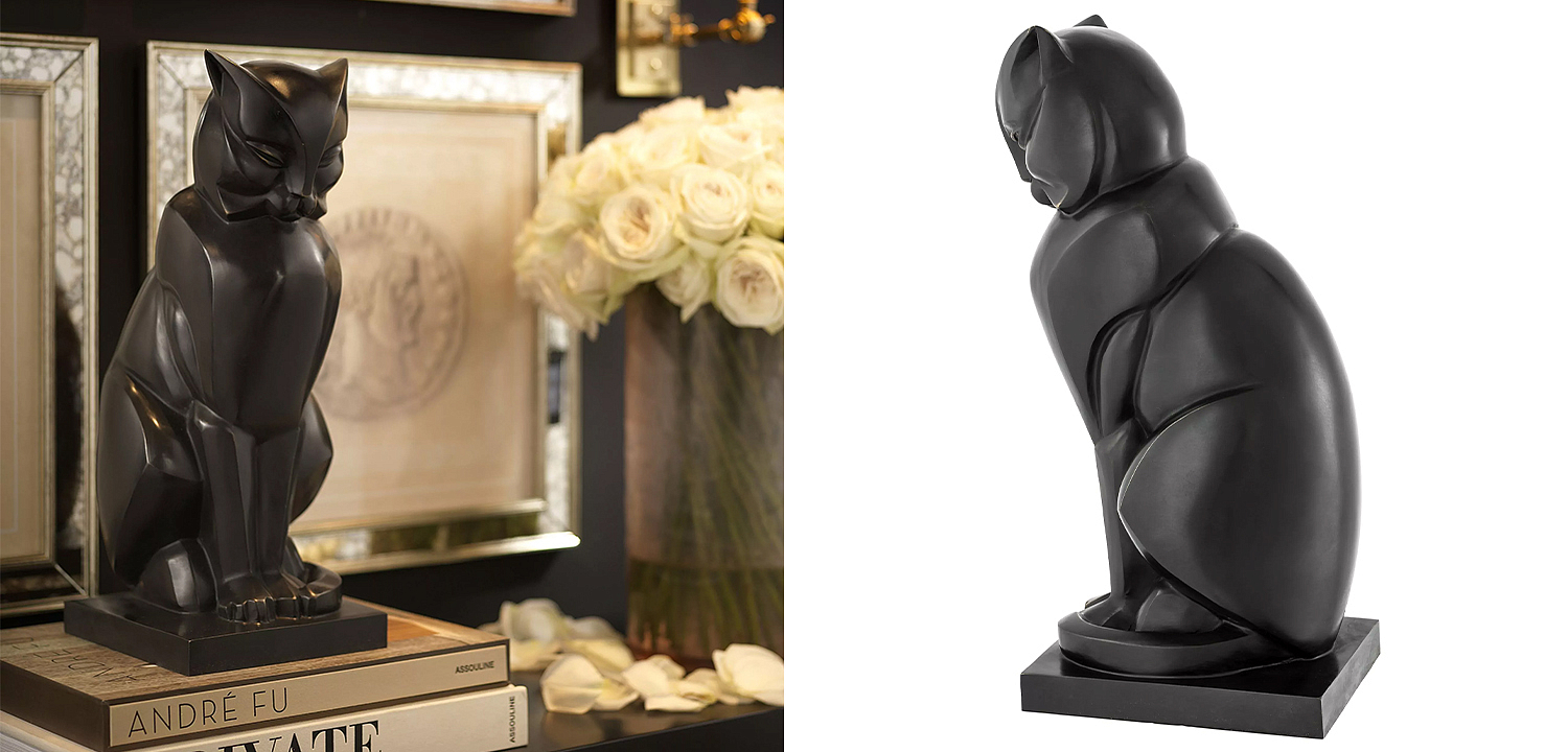 Декоративная статуэтка Eichholtz Cat Art Deco Декоративная статуэтка Eichholtz Cat Art Deco - Loft-Concept в Брянске