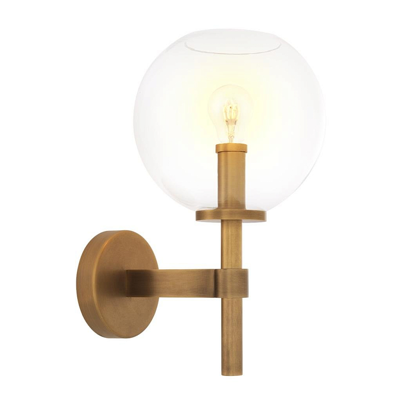 Бра Wall Lamp Jade Латунь Прозрачный (Transparent) Бра Wall Lamp Jade Латунь Прозрачный (Transparent) в Брянске | Loft Concept