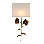 Бра с  каркасом в виде цветков розы и тканевым абажуром Flowers and Fox Roses варинант исполнения - 1 | Loft Concept в Брянске