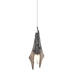 Подвесной светильник с черной металлической основой и рельефным плафоном Glass Pod варинант исполнения - 1 | Loft Concept в Брянске