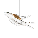 Подвесной светильник с прозрачной стеклянной птичкой Serip Voa варинант исполнения - 1 | Loft Concept в Брянске