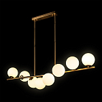 Люстра на штанге с 8-ю белыми шарообразными плафонами Bubble Chandelier варинант исполнения - 3 | Loft Concept в Брянске