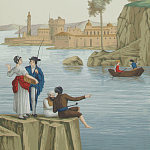 Обои ручная роспись Views of Italy Aurore варинант исполнения - 2 | Loft Concept в Брянске