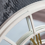 Зеркало настенное в белой металлической раме в виде часов Mirror Tower Clock варинант исполнения - 2 | Loft Concept в Брянске