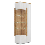 Шкаф-витрина двухдверная с белым глянцевым фасадом Grace of Furniture варинант исполнения - 1 | Loft Concept в Брянске