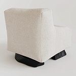 Кресло Cannes с мягкой обивкой букле молочного цвета  варинант исполнения - 3 | Loft Concept в Брянске