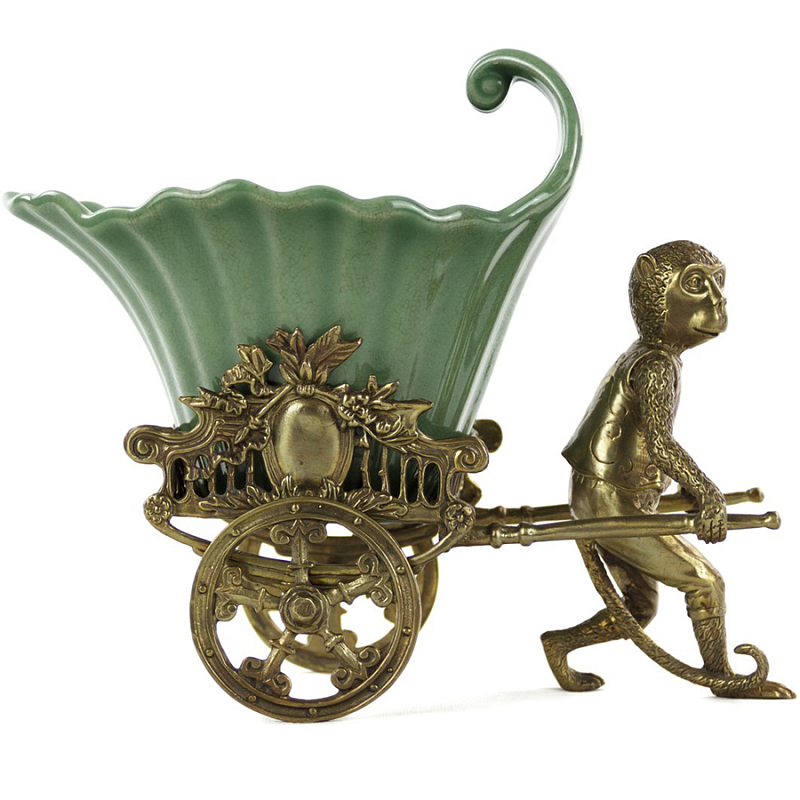 Чаша Monkey and Cart Зеленый шалфей Бронза Чаша Monkey and Cart Зеленый шалфей Бронза в Брянске | Loft Concept