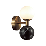 Бра с шарообразным матовым плафоном и шаром из камня на металлическом основании Orb Essence варинант исполнения - 7 | Loft Concept в Брянске