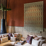 Панно на стену плетеное Макраме бежевый цвет  варинант исполнения - 9 | Loft Concept в Брянске