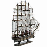 Декоративная модель деревянного тёмно-коричневого парусника в подарочной упаковке With The low варинант исполнения - 2 | Loft Concept в Брянске